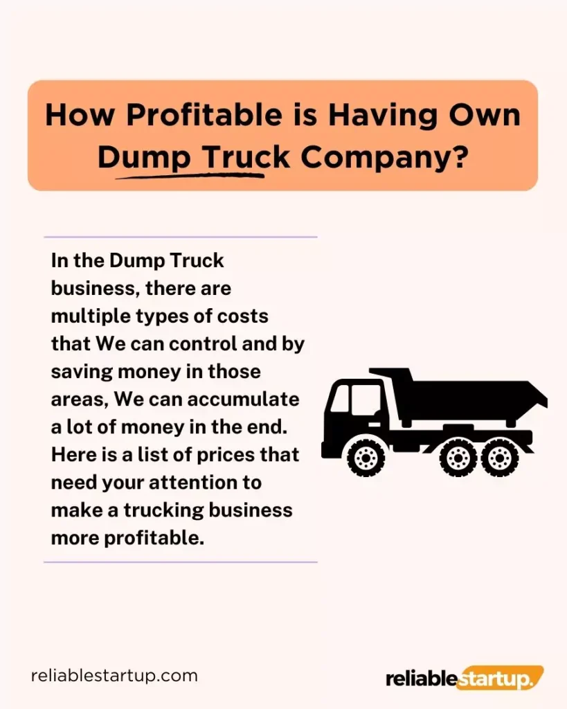 How Profitable is Having Own Dump Truck Company