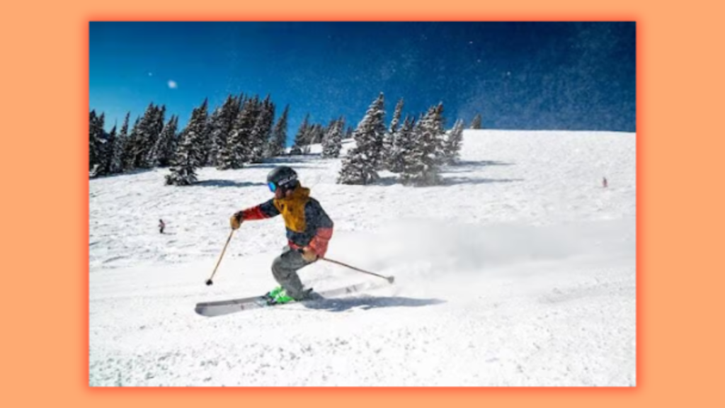 a person doing snow diving in the snow