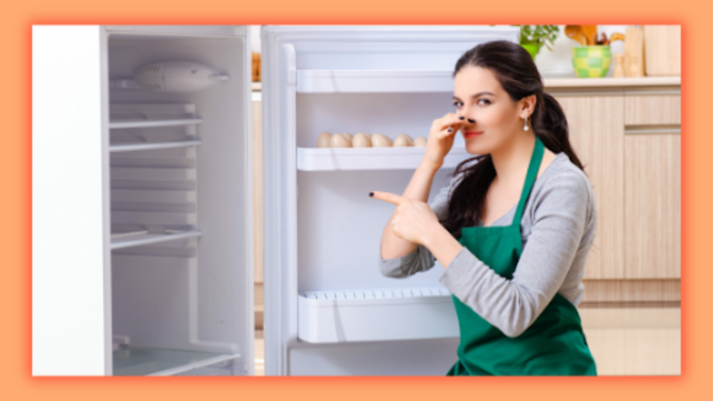 a woman cleaning Refrigerator