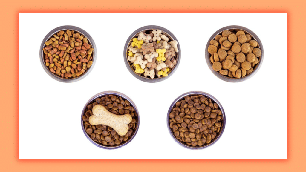 an image showing different types of pet foods