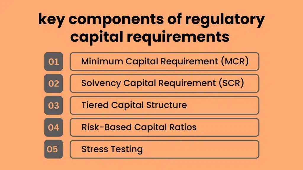 an infographic showing the key components of regulatory capital requirements