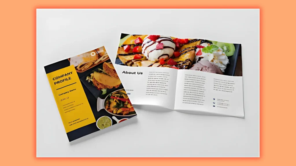 A image of book and template that explain about profile 