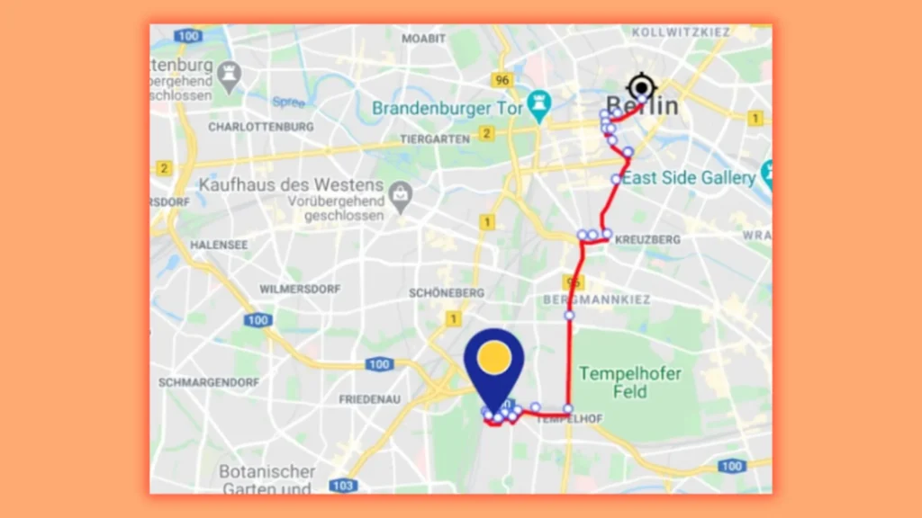 Map and location illustration screenshot