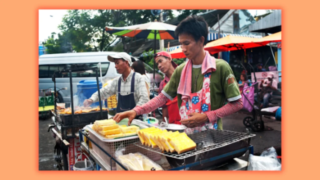 a image of street food vendor