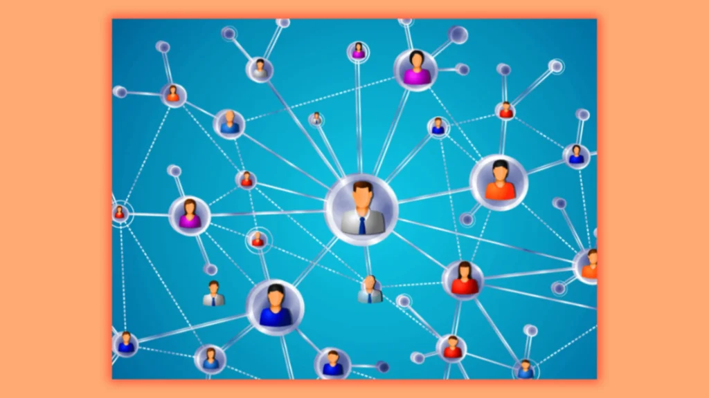 a image of web chain of peoples 
