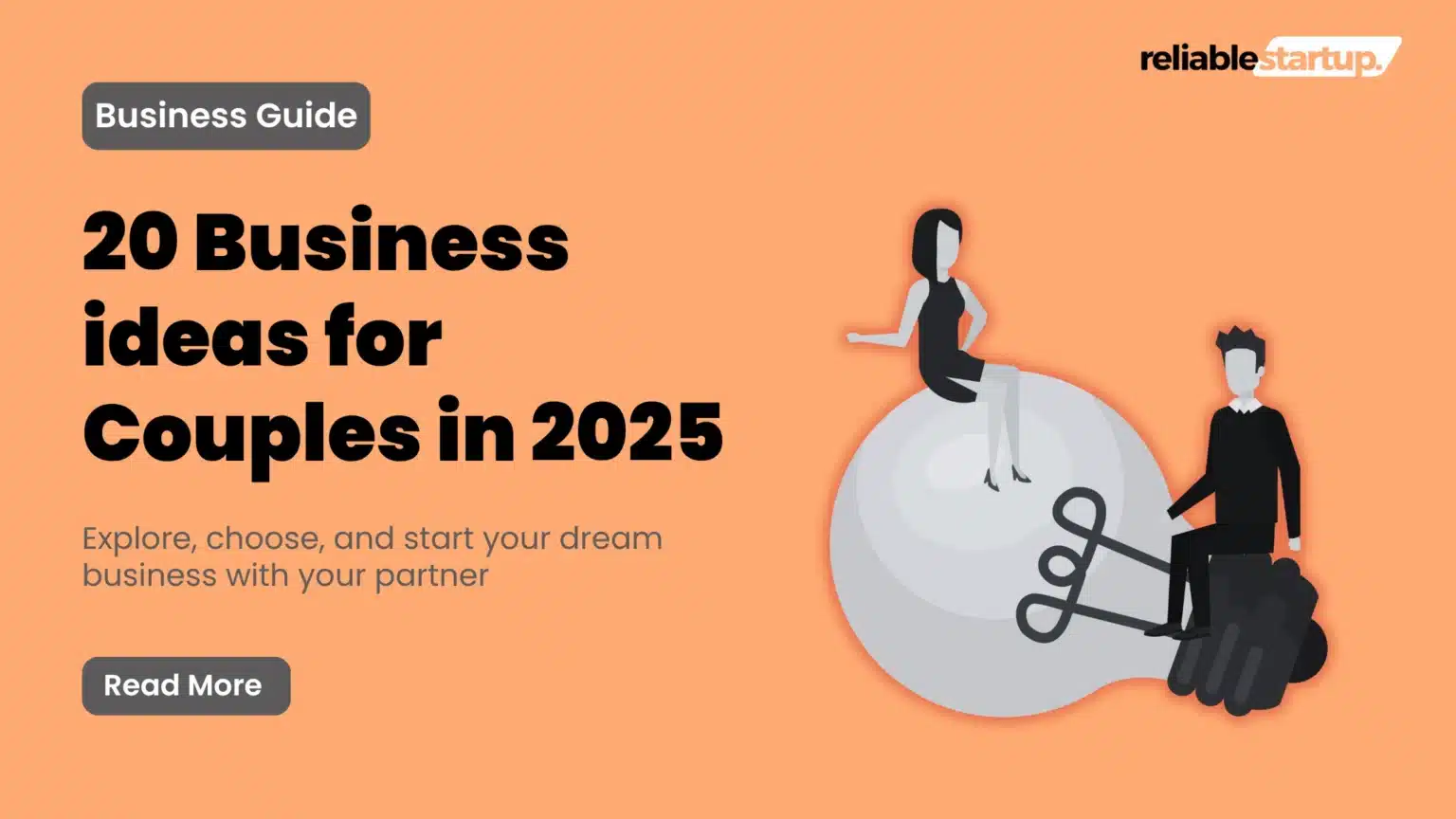 an infographic showing a thumbnail of a blog on the topic business ideas for couples