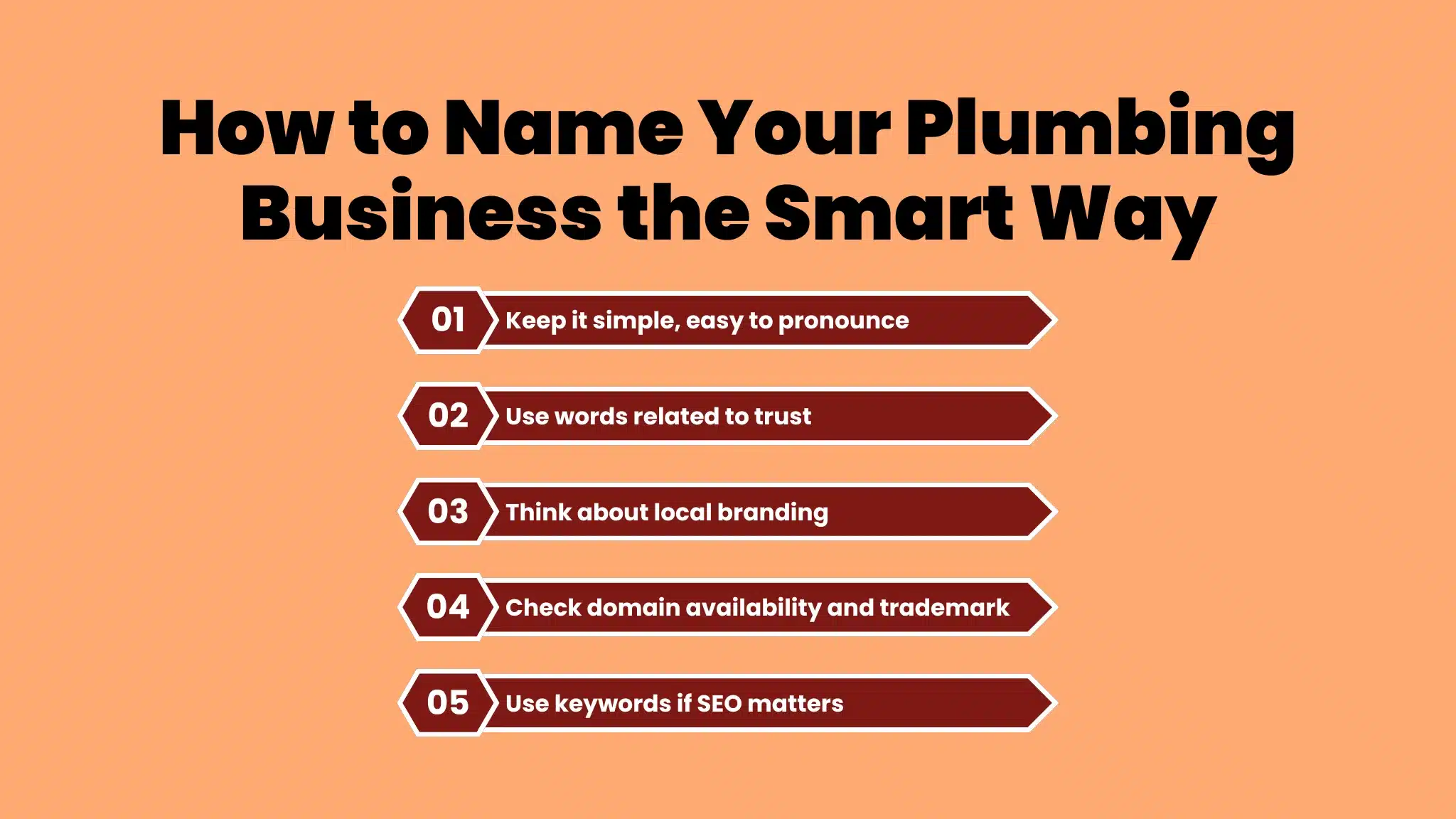 an infographic showing how to name your plumbing business 