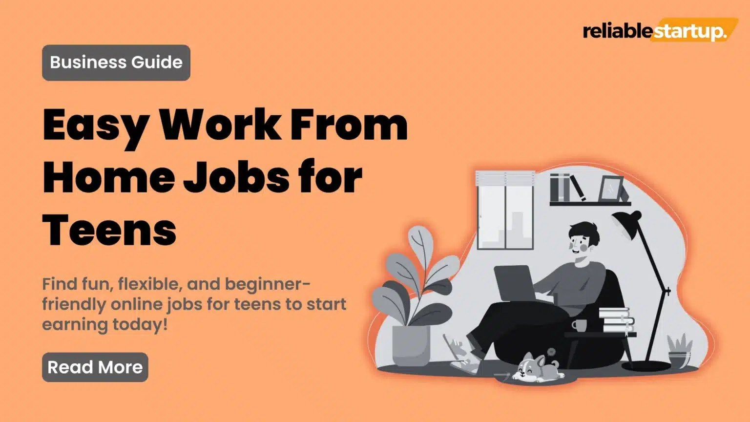 an image showing Easy Work From Home Jobs for Teens