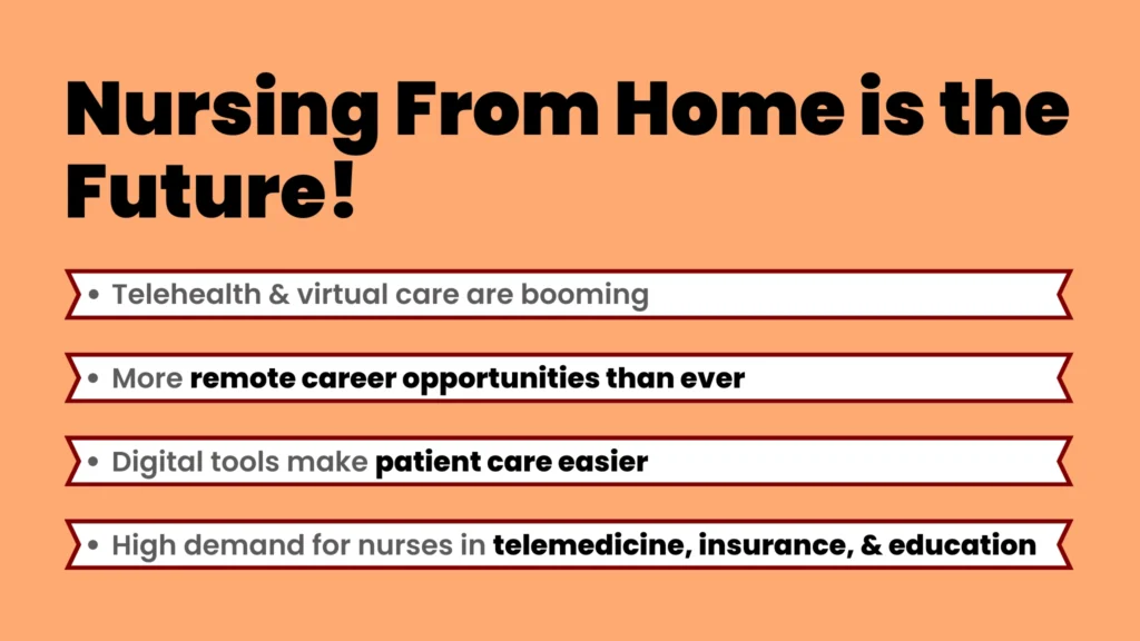 an image about Nursing From Home is the Future!