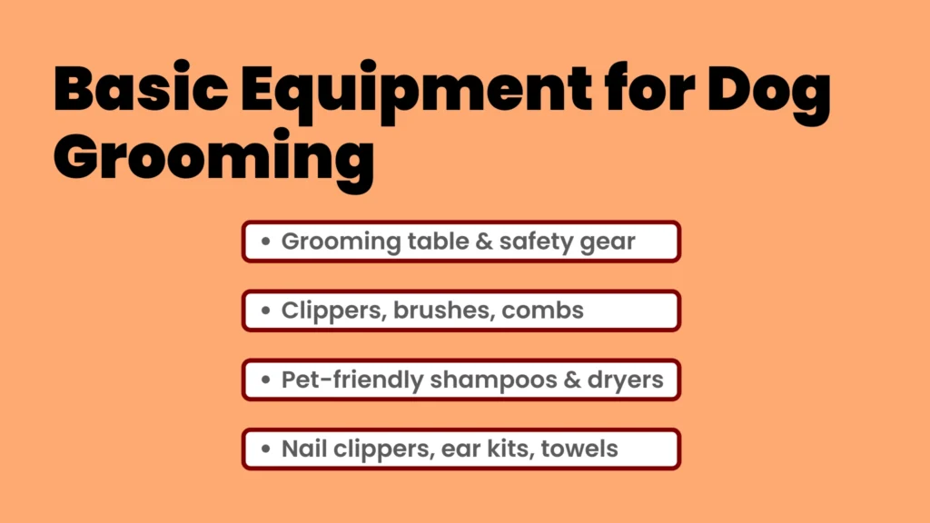 an image about Basic Equipment for Dog Grooming