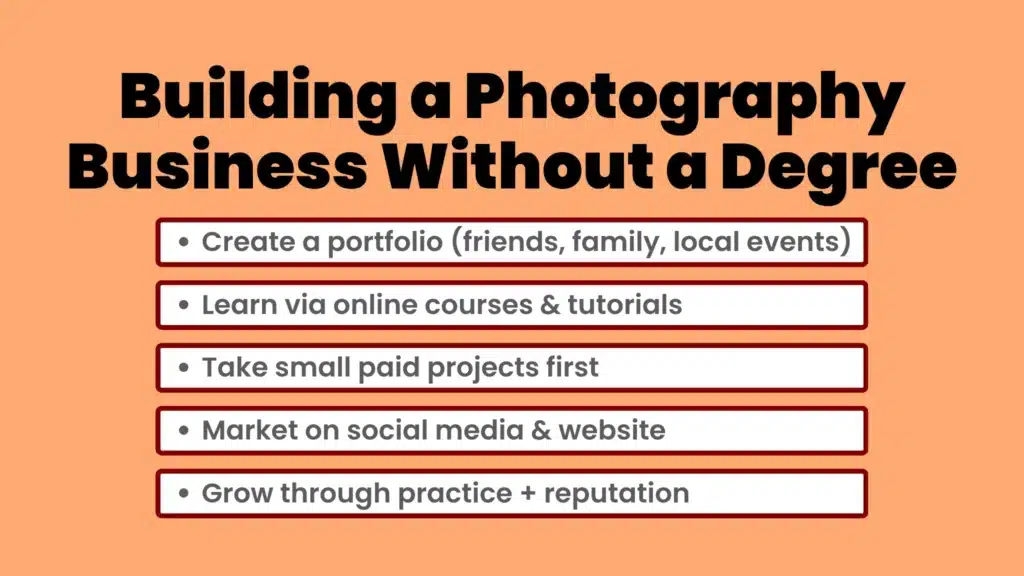 an image about Building a Photography Business Without a Degree