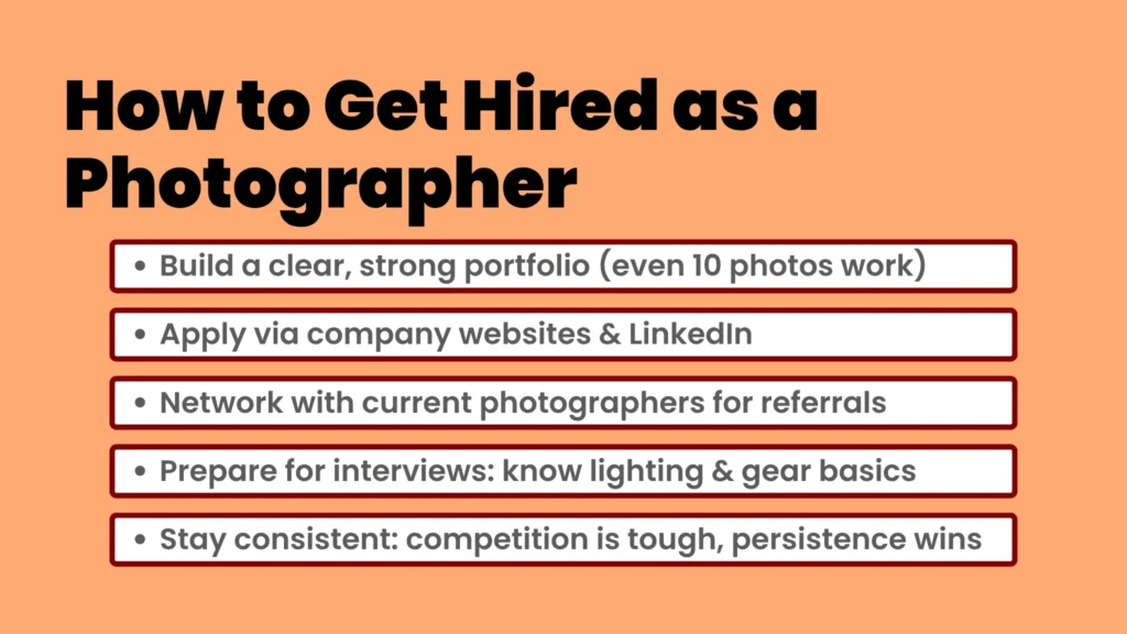 an image about How to Get Hired as a Photographer