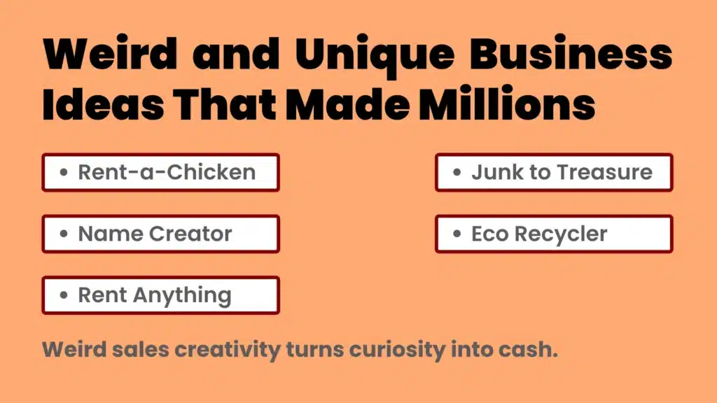 an image about Weird and Unique Business Ideas That Made Millions