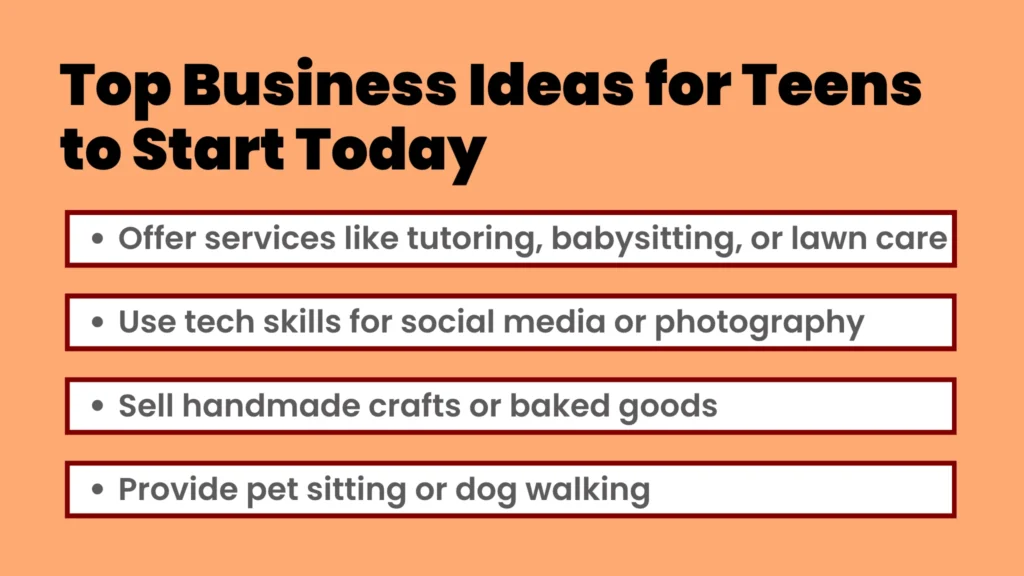 Top Business Ideas for Teens to Start Today