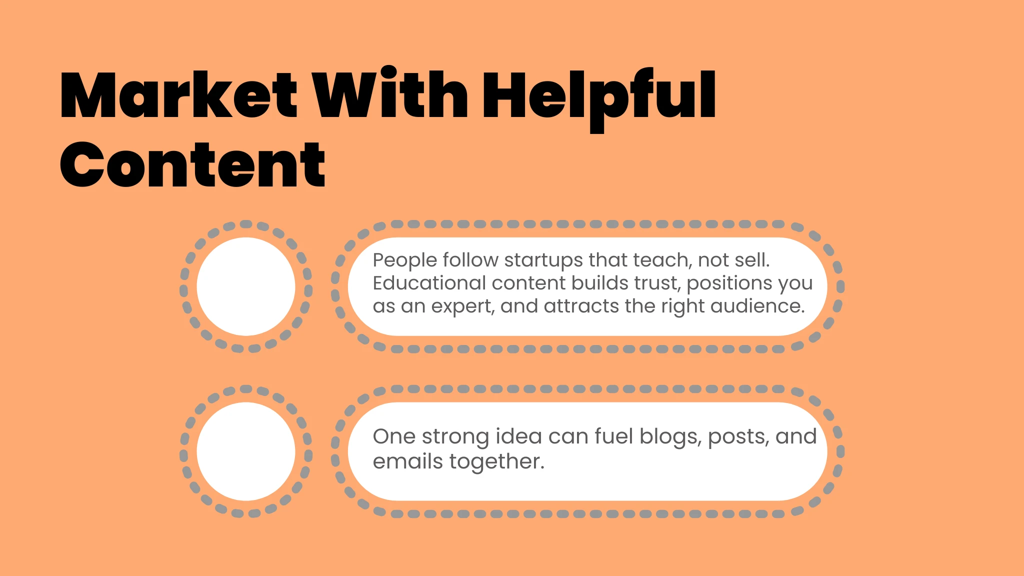 Market through content that builds trust