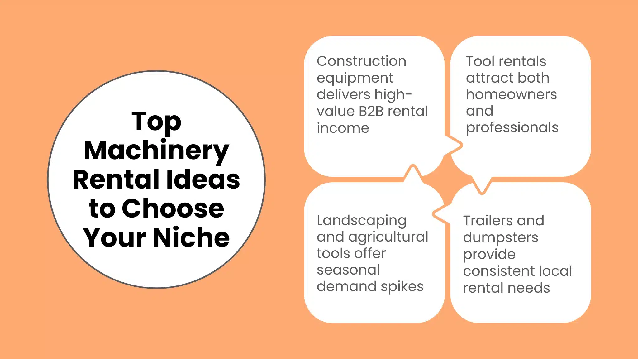 Top Machinery Rental Ideas to Choose Your Niche