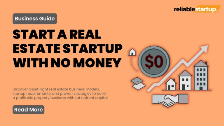 real estate startup without money