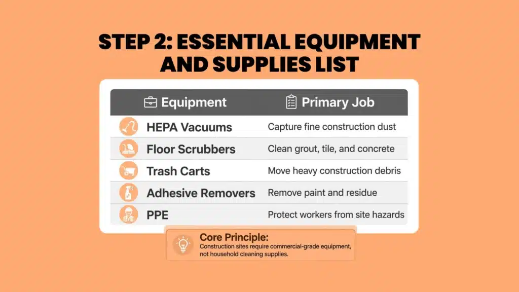 Step 2: Essential Equipment and Supplies List