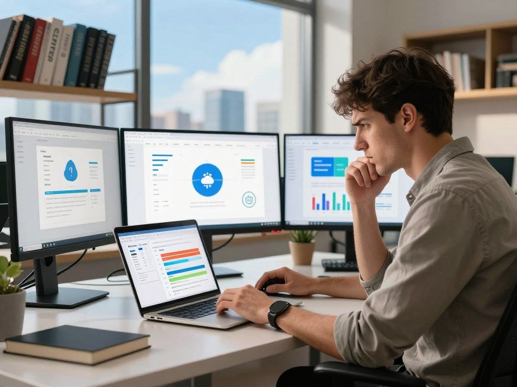 A developer choosing cloud services for an application project A developer choosing cloud services for an application project