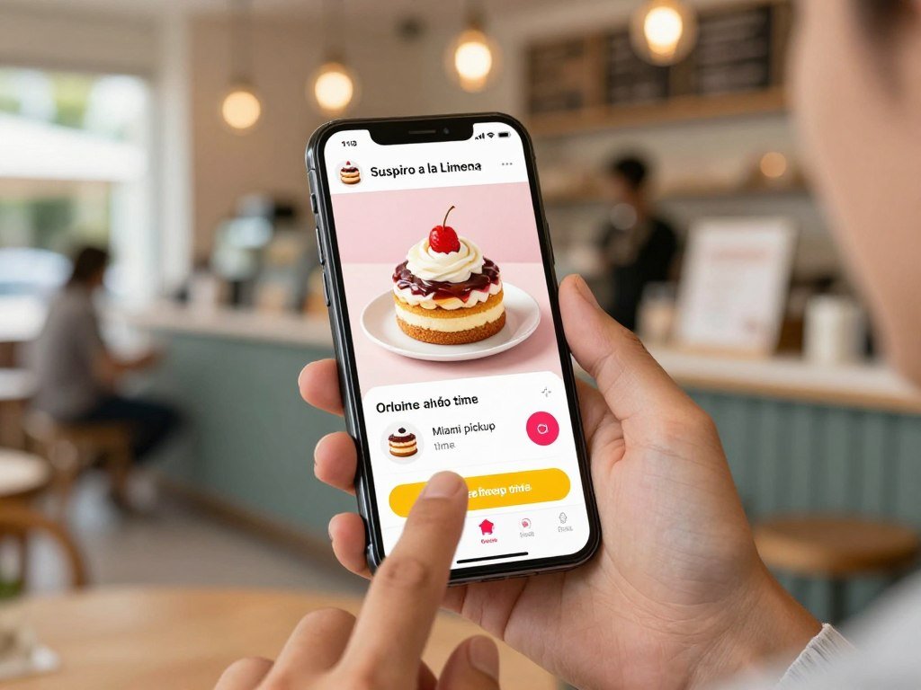 An online dessert order showing a Miami pickup time