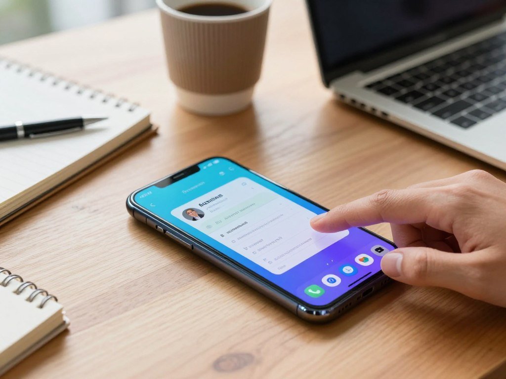 Android phone open to an assistant during daily tasks