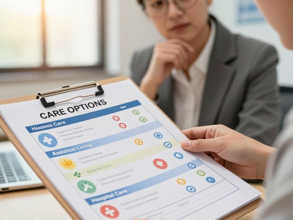 Care options chart showing a person’s wishes and best interests