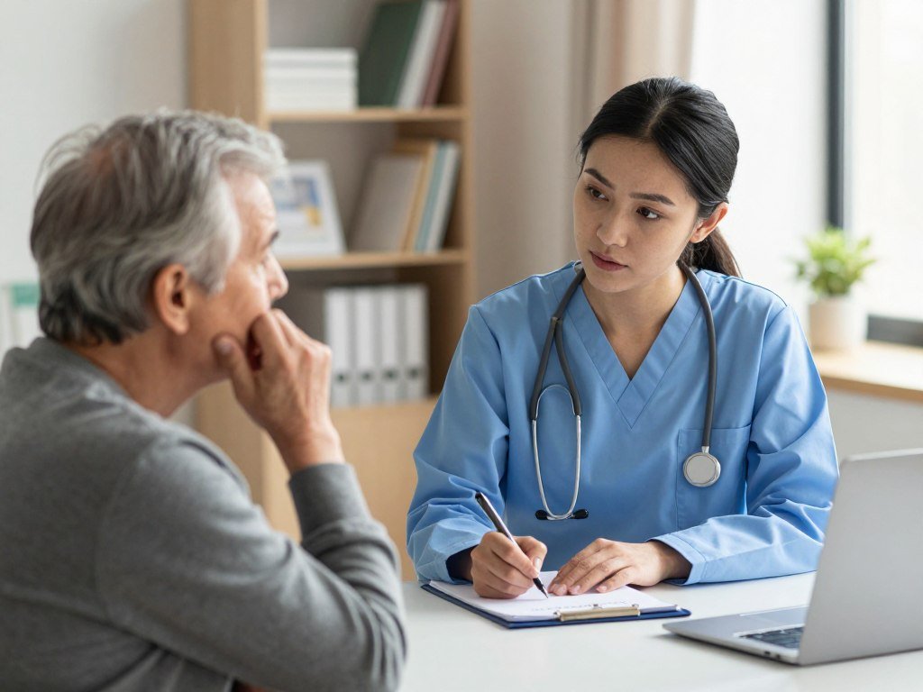 Care worker noting liberty restrictions and the person’s response