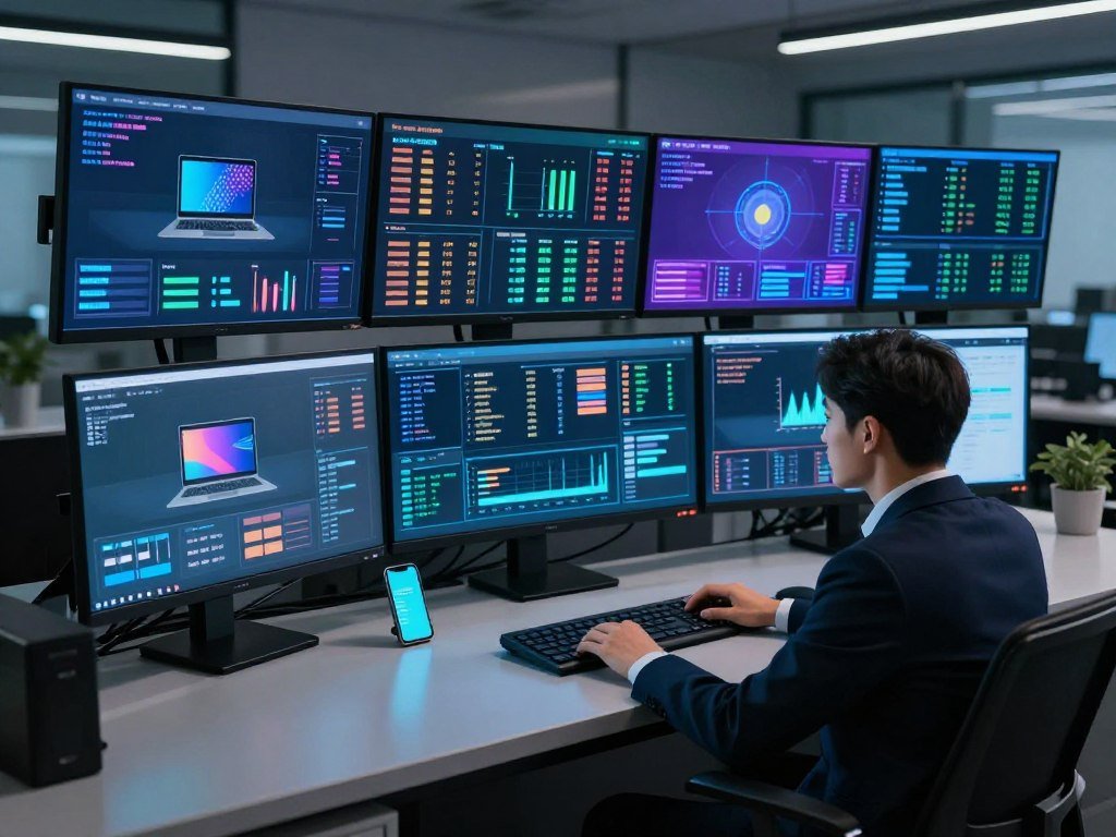 Central console tracking activity from endpoint devices