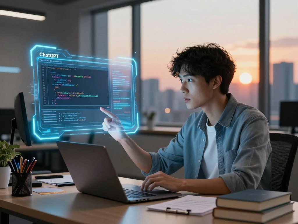 ChatGPT reviews a file while helping with coding and writing