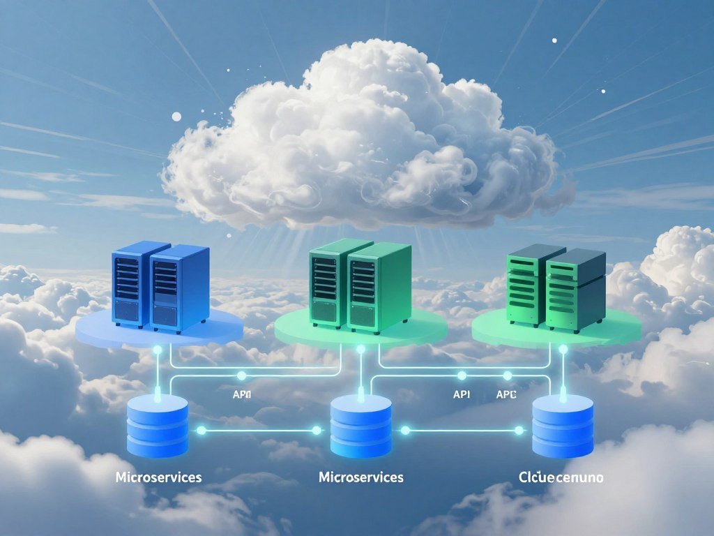 Cloud architecture plan connecting software and infrastructure Cloud architecture plan connecting software and infrastructure