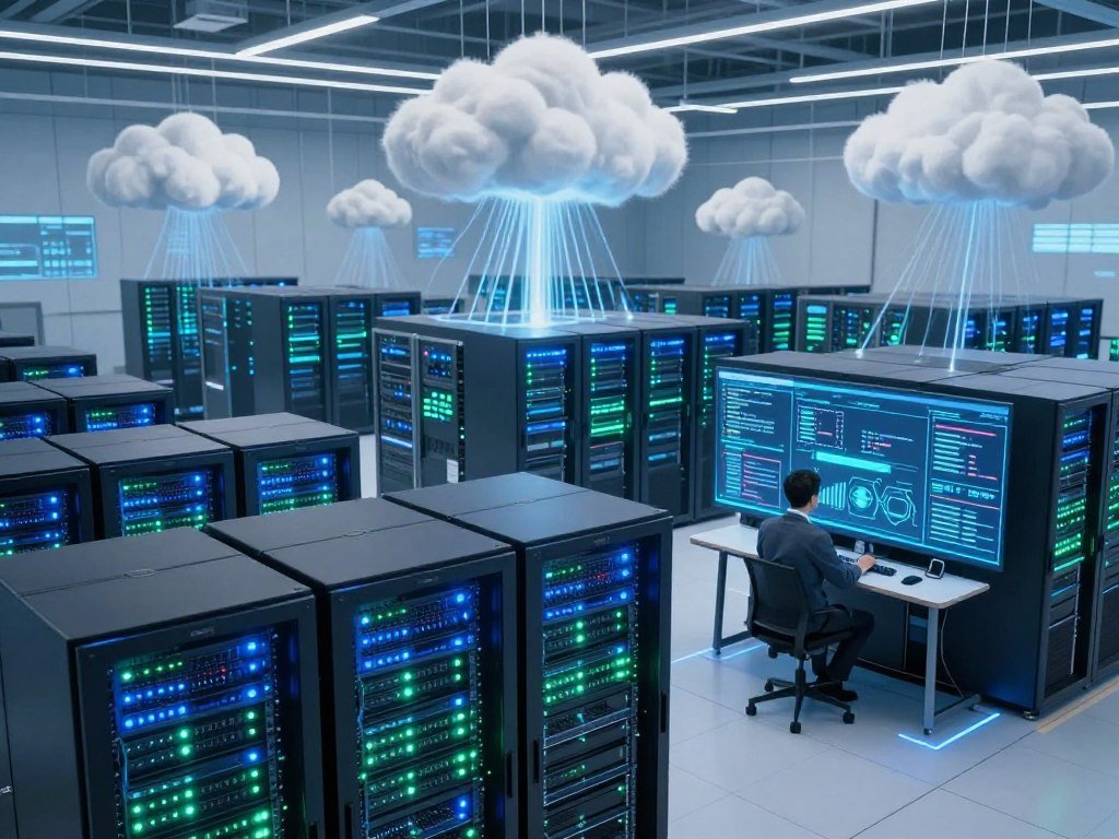 Cloud computing servers handling a network request Cloud computing servers handling a network request