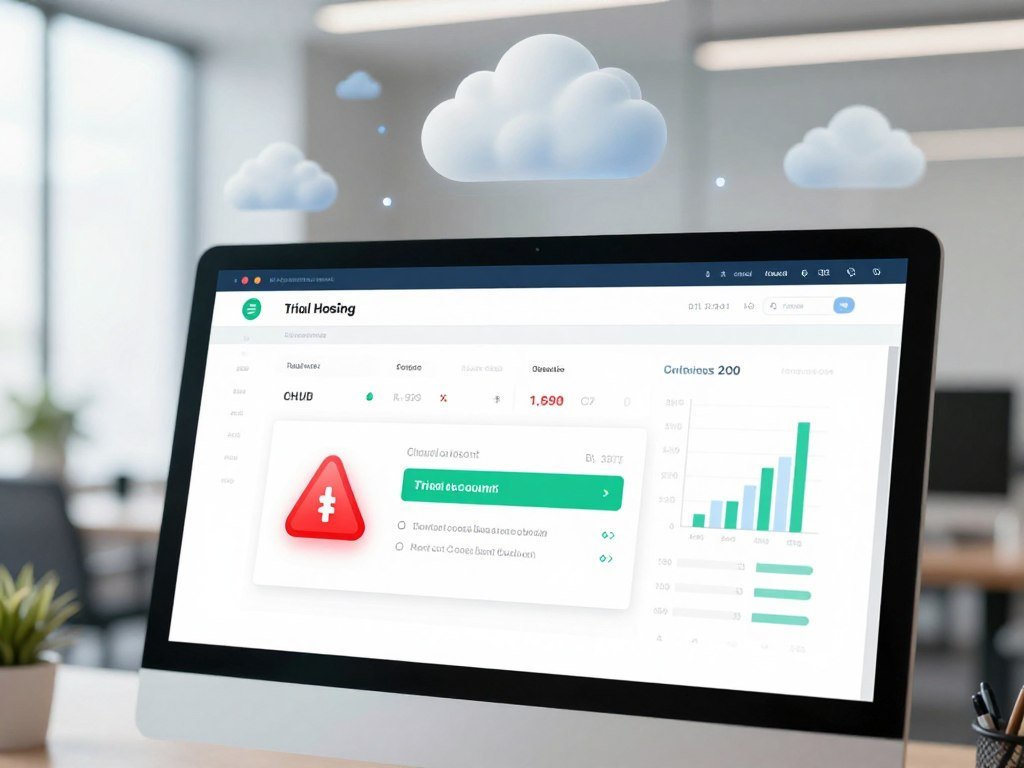 Cloud hosting trial account with a billing alert and credit balance Cloud hosting trial account with a billing alert and credit balance