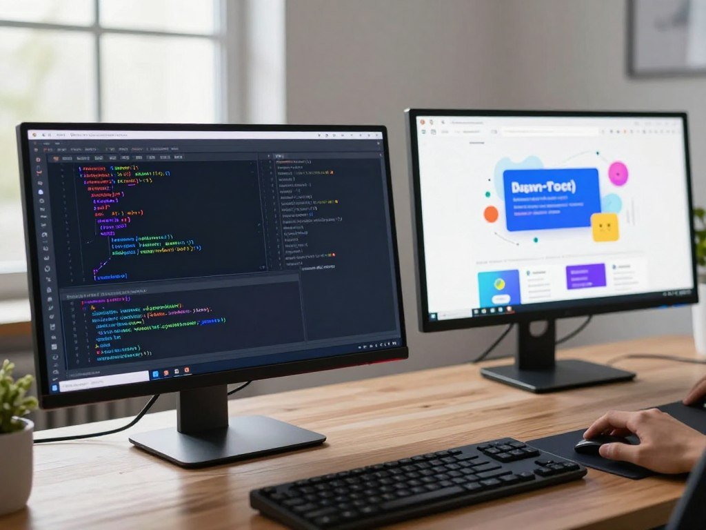 Coding tools shown as editor, terminal, and browser workflows Coding tools shown as editor, terminal, and browser workflows
