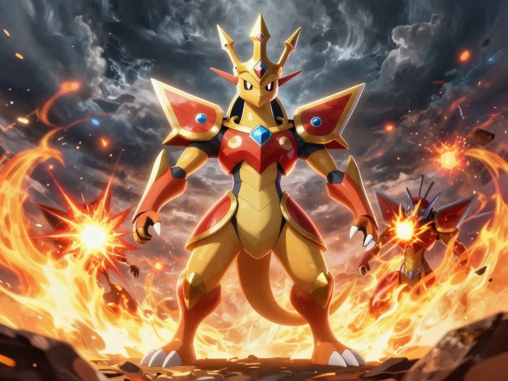 Crowned Shield Zamazenta facing Fighting and Fire attacks Crowned Shield Zamazenta facing Fighting and Fire attacks