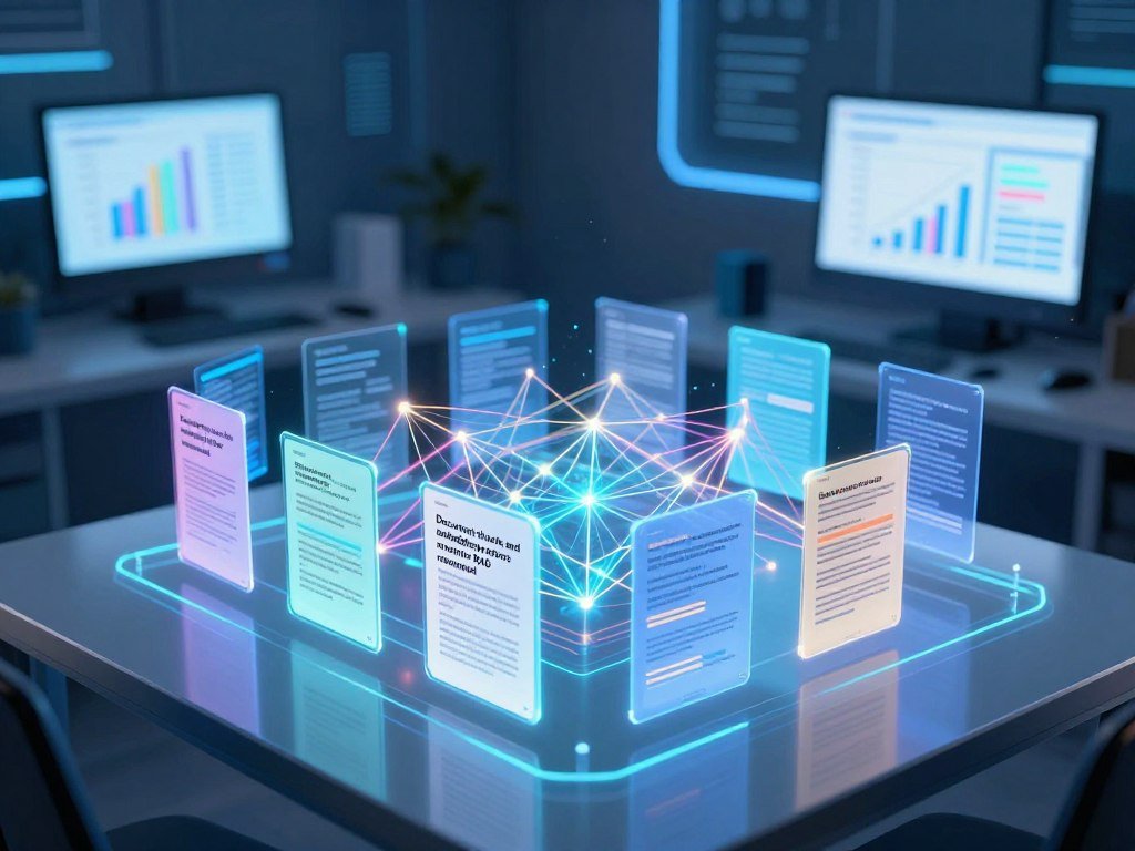 Document chunks and embedding vectors stored for RAG retrieval Document chunks and embedding vectors stored for RAG retrieval