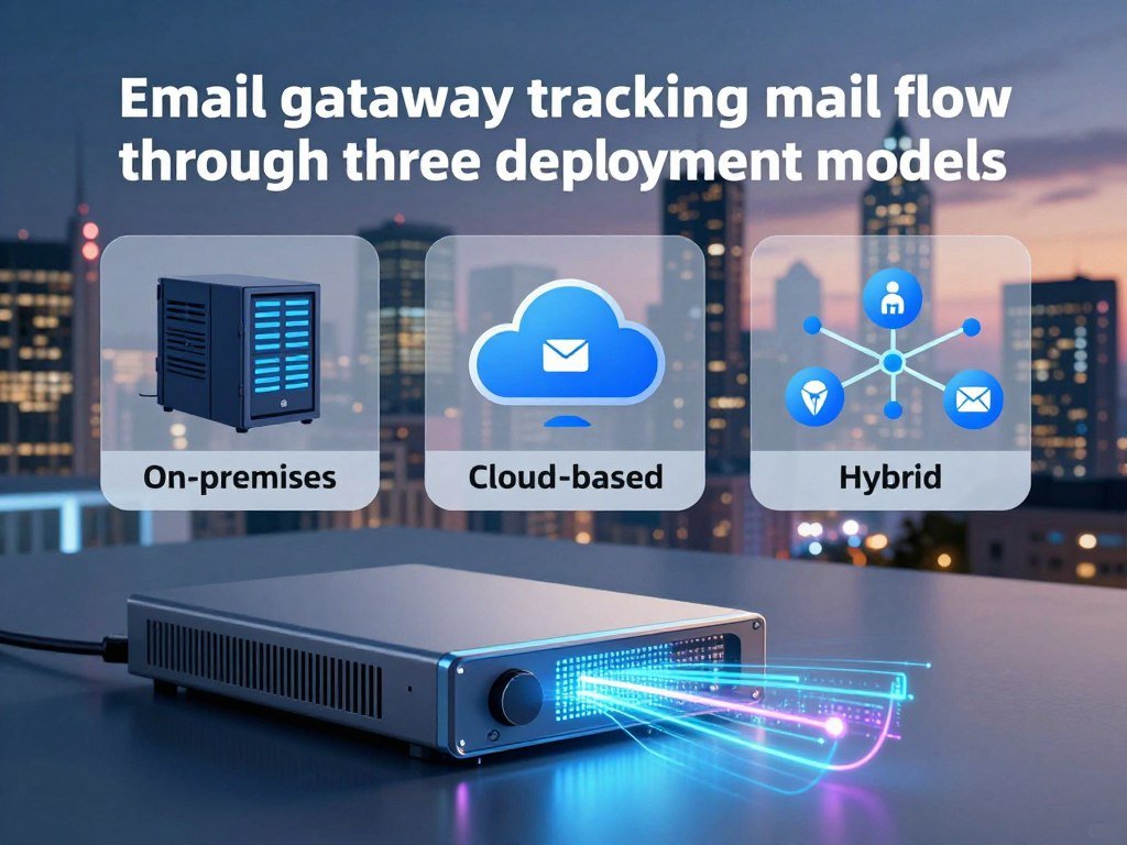Email gateway tracking mail flow through three deployment models