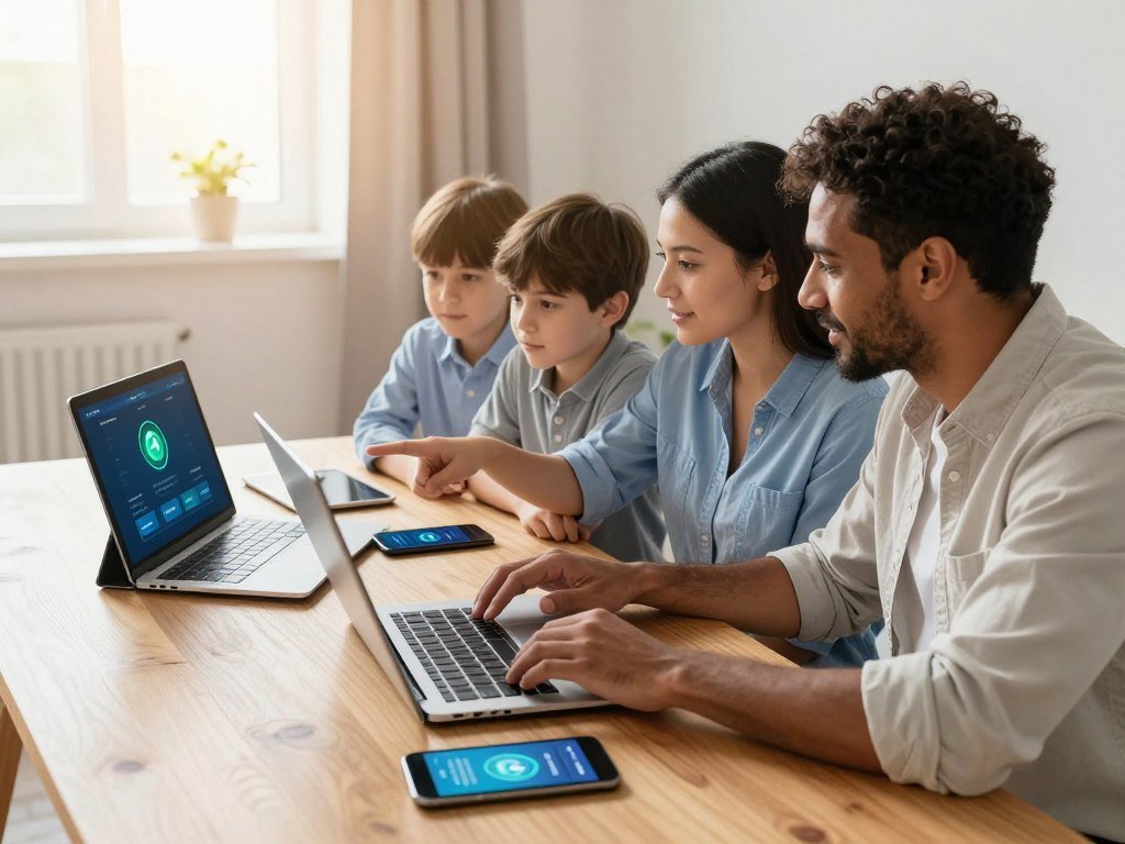Family checking antivirus protection limits for their devices Family checking antivirus protection limits for their devices