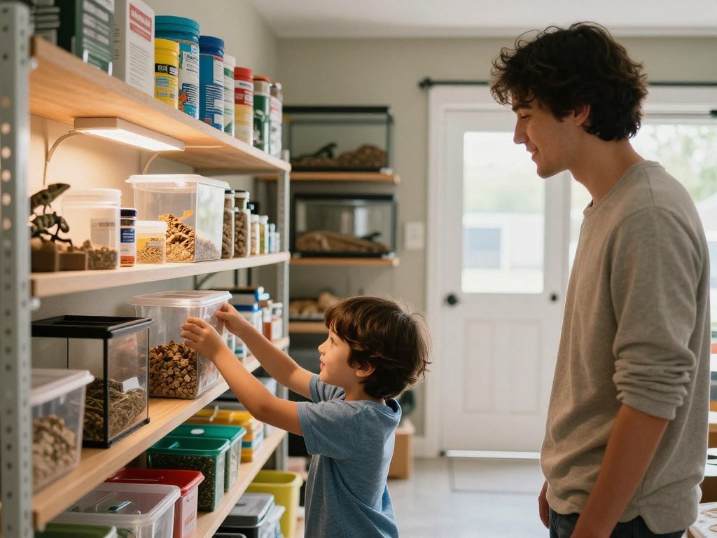 Family keeps reptile supplies away from household food areas