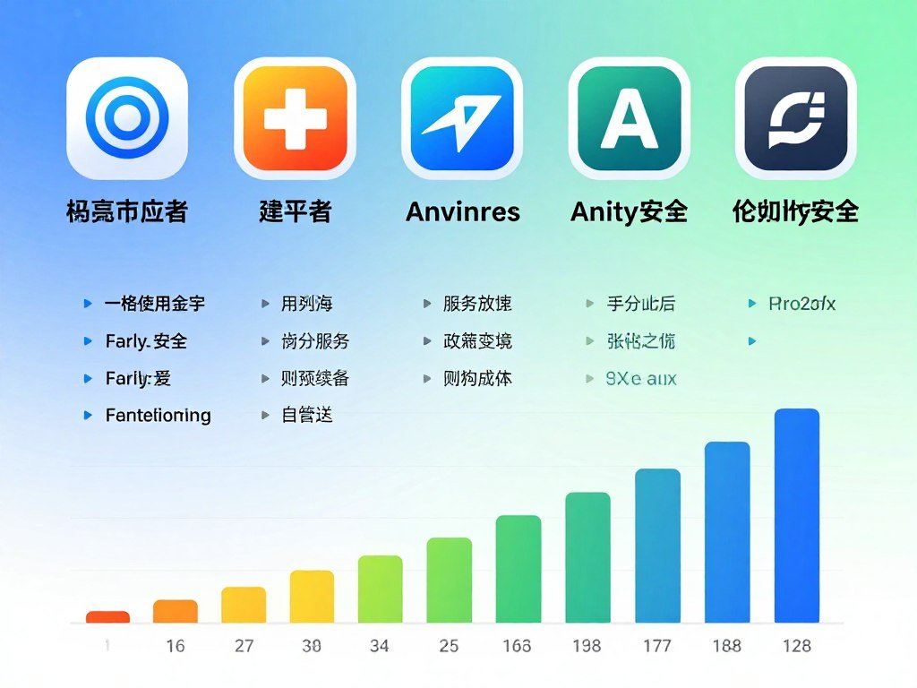Five antivirus programs compared by score and focus Five antivirus programs compared by score and focus