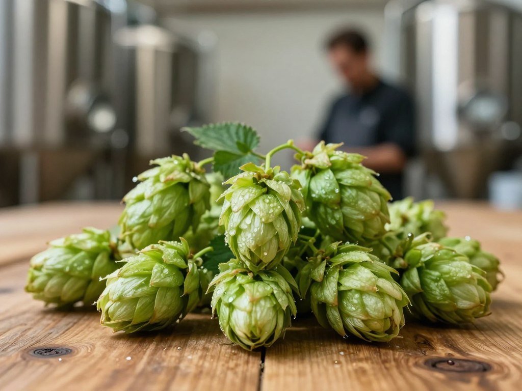 Hops used in beer for bitterness aroma and flavor Hops used in beer for bitterness aroma and flavor