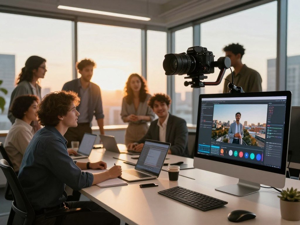 Image-led video generation planned around a moving camera Image-led video generation planned around a moving camera