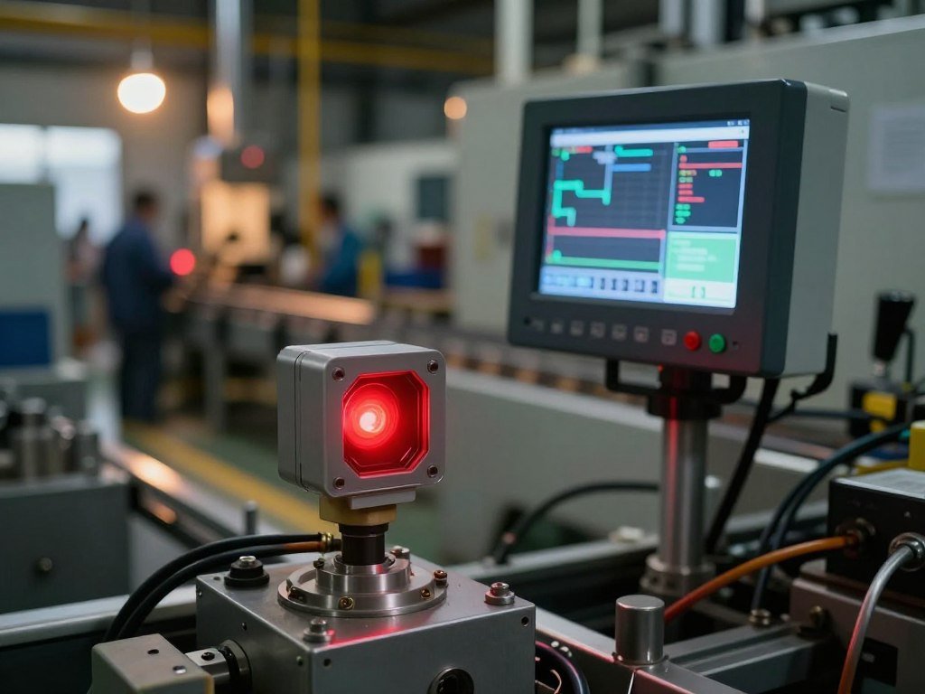 Industrial sensor flagging a machine anomaly without internet Industrial sensor flagging a machine anomaly without internet