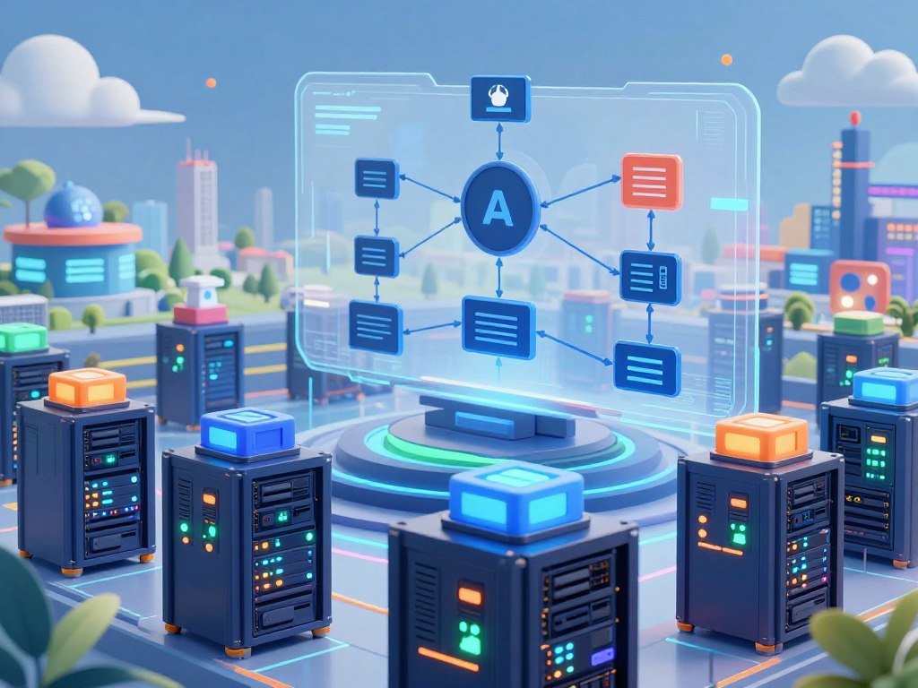 Kubernetes containers running services beside an AI workflow diagram Kubernetes containers running services beside an AI workflow diagram