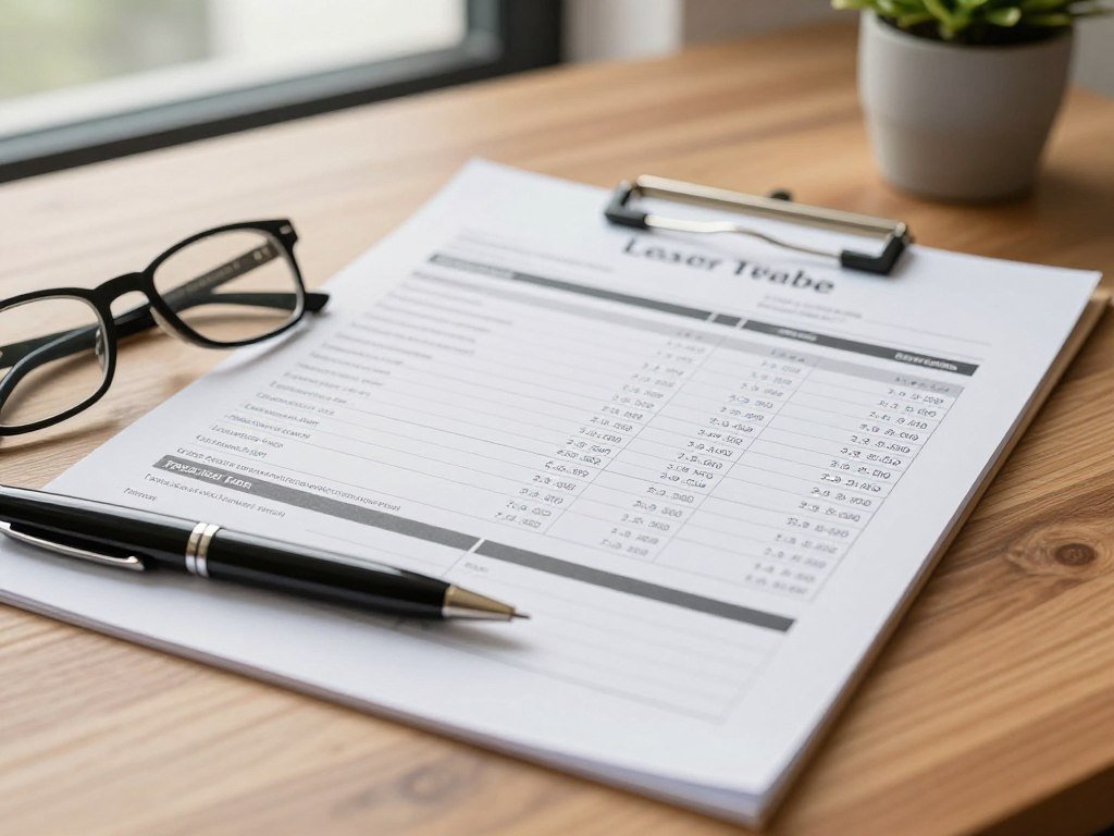 Lease worksheet showing monthly payment and term details Lease worksheet showing monthly payment and term details