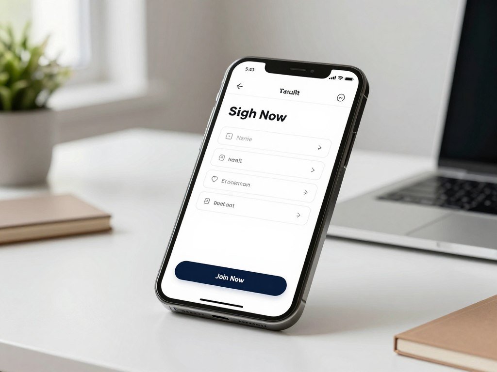 Mobile-ready page editor with a signup form and clear CTA