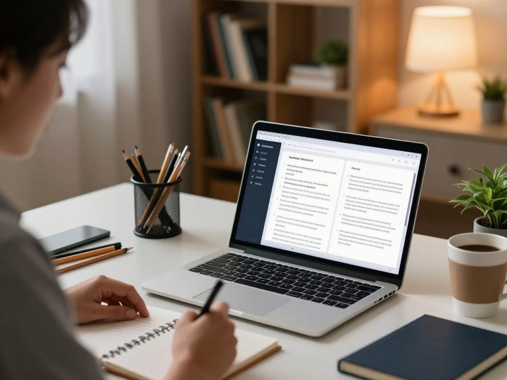 Online study program with course timer and exam notes Online study program with course timer and exam notes