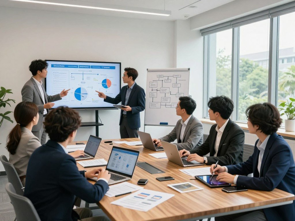 Operations team planning service work and supply chain needs Operations team planning service work and supply chain needs