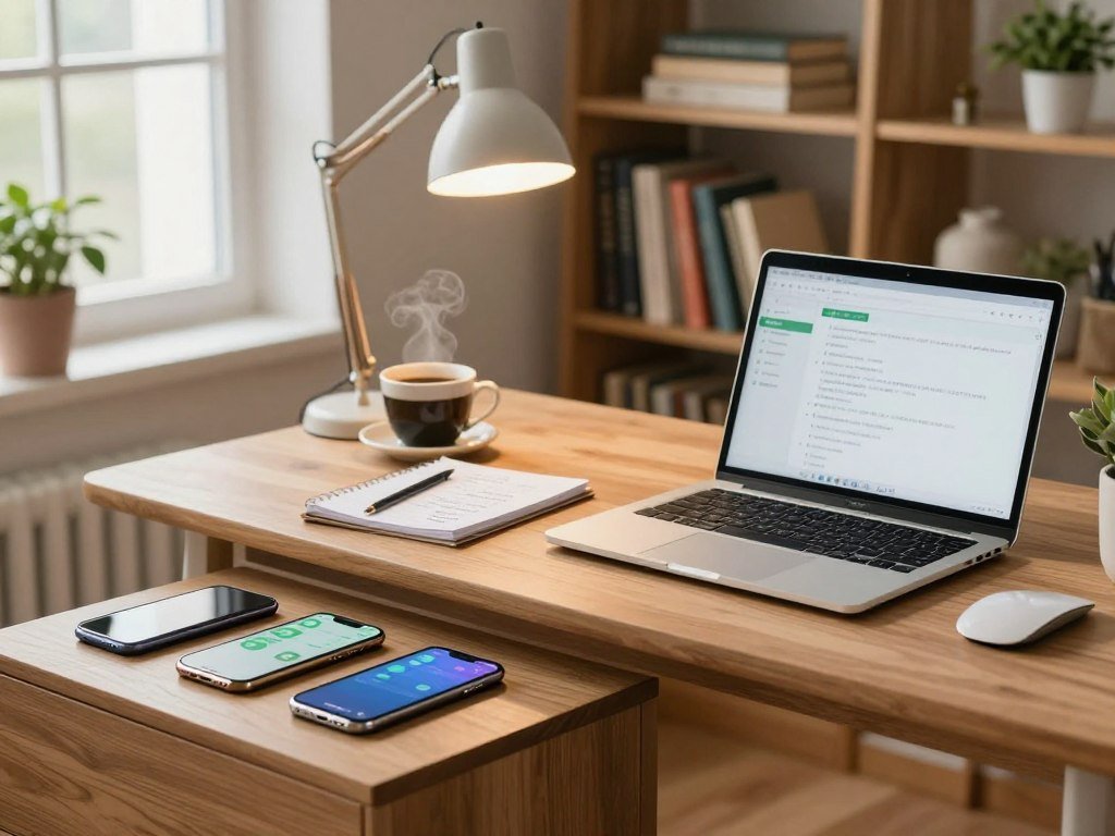 Phone alerts set aside during a focused work period Phone alerts set aside during a focused work period