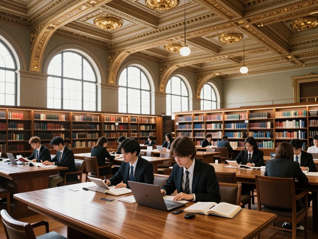 Reading tables beneath the Rose Main Reading Room ceilings Reading tables beneath the Rose Main Reading Room ceilings