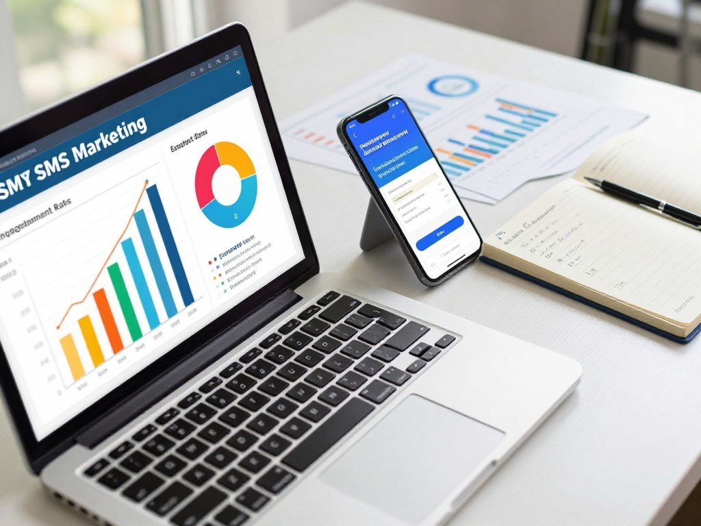 SMS marketing and email campaign metrics on a report SMS marketing and email campaign metrics on a report